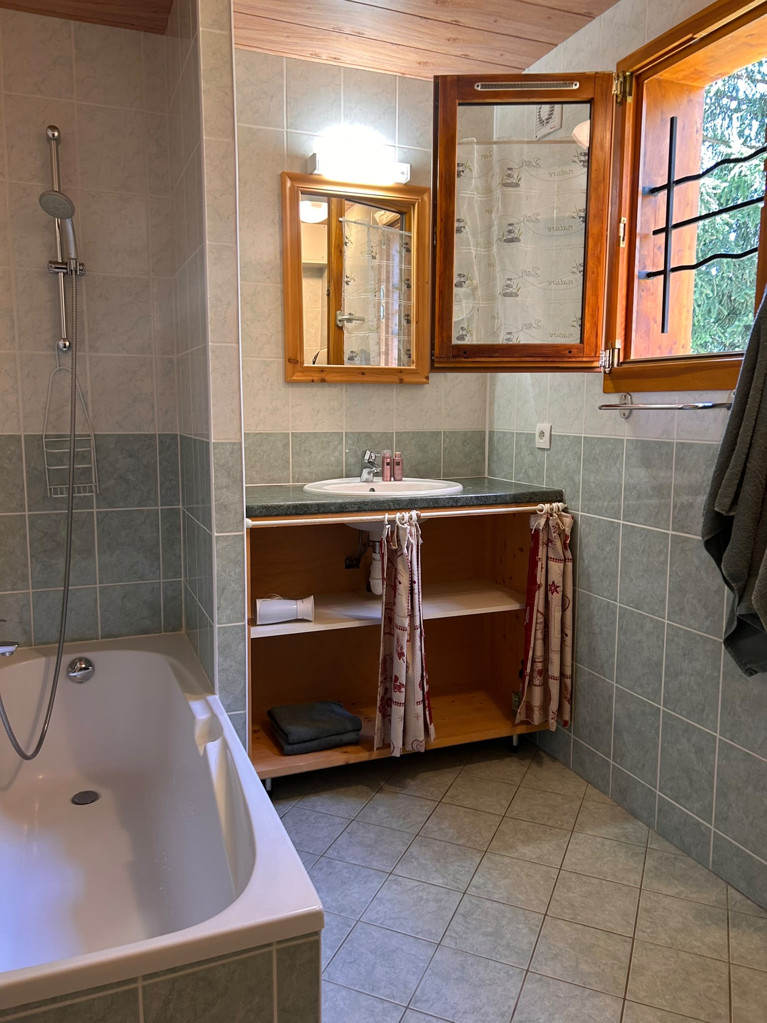 Salle de bain avec baignoire